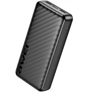 AWEI P6K Pro powerbank 20000mAh 2xUSB-A/USB-C svart