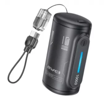 AWEI WP-117 powerbank 10000mAh 22,5W 3C2xUSB-C svart