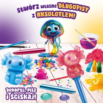 LISCIANI Slumi Squishy Pens - sortiment av nya kulspetspennor med stressreducerande topp, svart bläck, 0,7 mm medium spets, förpackning med 1 st