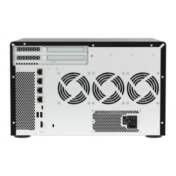 QNAP TVS-h1277AX-R5-16G 12-bay QuTS hero NAS, 8x 3.5 inch SATA + 4