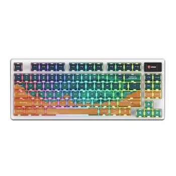 MSI Forge GK600 TKL trådlöst mekaniskt gamingtangentbord - Mars US ANSI, tri-mode, hot-swappable Forge-brytare, per-key RGB, PBT-keycaps