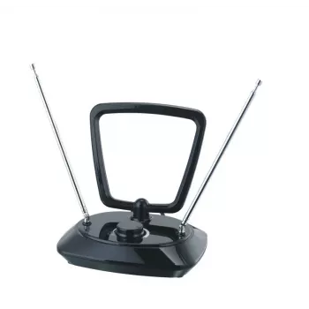 Philips SDV5200/12 inomhusantenn för TV med 5G-filter, DVB-T/T2, 1,85 m koaxialkabel, svart