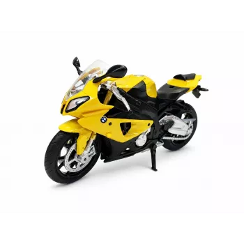 PULIO motorcykel MSZ 1/12 BMW S1000 RR gul diecast-modell