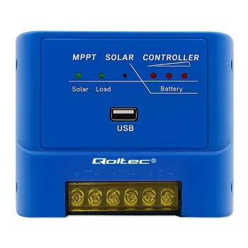QOLTEC MPPT 15A solcellsregulator 12V/24V för LiFePO4, gel, AGM, flooded, sealed lead-acid med LCD och RS485