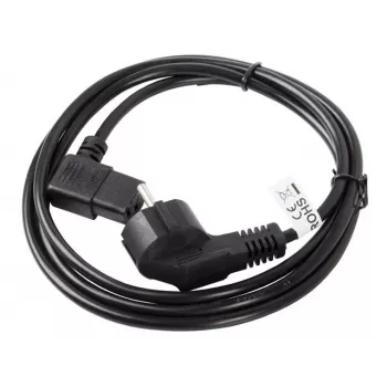 LANBERG CA-C13C-12CC-0030-BK 3 m vinklad Schuko till IEC C13 nätkabel, H05VV-F 3G1.0, VDE, svart