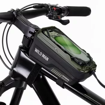 WILDMAN GX200 cykelramväska med telefonhållare, grön