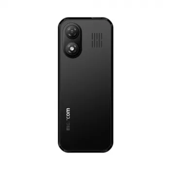 MAXCOM MM282 4G Dual-SIM-featuretelefon med 2,8 inch-skärm, KaiOS, 1400 mAh-batteri, USB-C, Bluetooth 5.1, Wi-Fi-hotspot, 2-M-kamera, FM-radio, svart