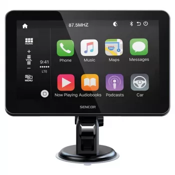 SENCOR SCT M760BWT 7 inch trådlös CarPlay Android Auto 2-DIN multimediamottagare med backkameraingång