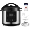 CONCEPT CK8001 multicooker, 5L, 900W, 10 program, LED, non-stick keramikgryta, startfördröjning, varmhållningsfunktion, svart/silver