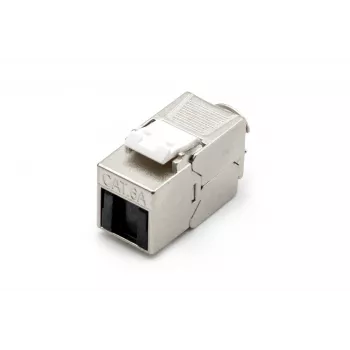 DIGITUS DN-93615-D CAT 6A keystone-modul, skärmad, verktygsfri, 10GBase-T, 500 MHz, zinkgjutgods, förgyllda kontakter, T568A/B, PoE++-klar