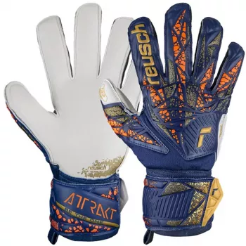 Reusch Attrakt Grip målvaktshandskar mörkblå/vit/lysande orange storlek 11
