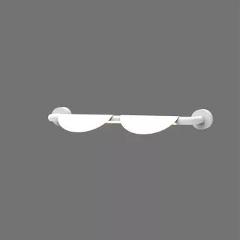 Shell LED-vägglampa 2x7W svart upp- och nedljus 1120lm varmvit 3000K