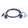 ATEN Intelligent KVM-kabel 2L-5502UP - tangentbord, video, mus (KVM) kombinationskabel