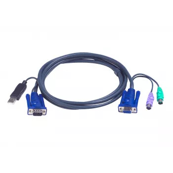 ATEN Intelligent KVM-kabel 2L-5502UP - tangentbord, video, mus (KVM) kombinationskabel
