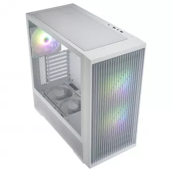 Fortron M330 vit Micro-ATX-torn, härdat glas, 1x120mm fläkt