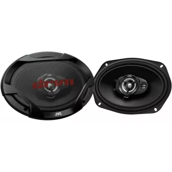 JVC CS-DR6932 6x9 inch 3-vägs koaxialhögtalare för bil, 500W peak, 70W RMS, kolfiber-mica-woofer, PEI-diskant, 4 ohm