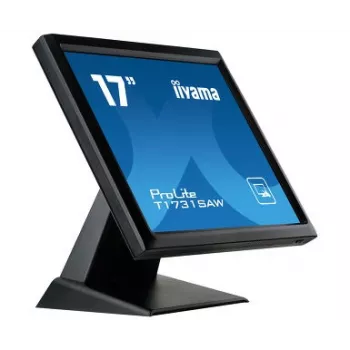 Iiyama ProLite T1731SAW-B5 17 inch LED-touchskärm - SXGA 1280x1024, TN, SAW, DVI/VGA, USB, högtalare, svart