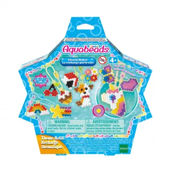 EPOCH Aquabeads charm- och hänge-set - över 600 pärlor, 10+ designer, vattenaktiverat pysselset för barn från 4 år
