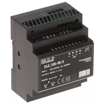 GLP switchande nätaggregat DL2-100-48-U | 100,8 W 48 V DIN-skena industriellt nätaggregat