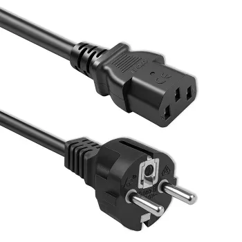 QOLTEC 54627 Schuko till IEC C13 nätkabel 3m 3x1mm² svart