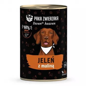 Paka Zwierzaka Seventh Heaven hjort med hallon 400g blötfoder för hundar