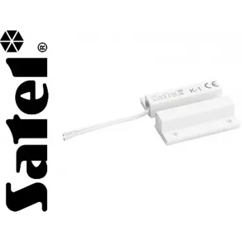 SATEL K-1 utanpåliggande magnetkontakt, vit, NC, 20 mm luftgap, 1 m kabel