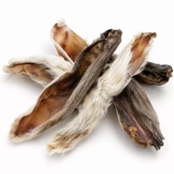 PETITTO kaninöron med päls hundgodis, 500 g