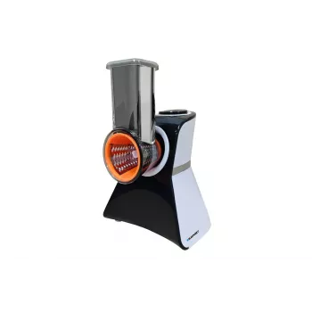 Blaupunkt Slicer FPS502 elektrisk köksmaskin 150 W rostfritt stål vågslipat knivblad 190 mm justerbar skivtjocklek 0-15 mm svart/silver