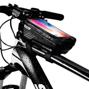 WILDMAN Bike Holder Case M E2 1L svart – styrväska för smartphone, stänksäker, pekskärmskompatibel, 1L förvaring