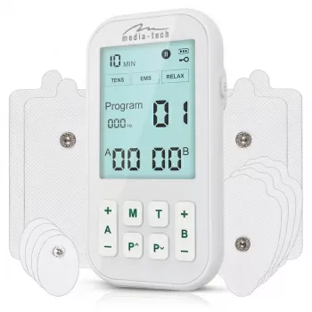 MEDIA-TECH TENS/EMS-massager MT6543 | tvåkanalig smärtlindring & muskelstimulator