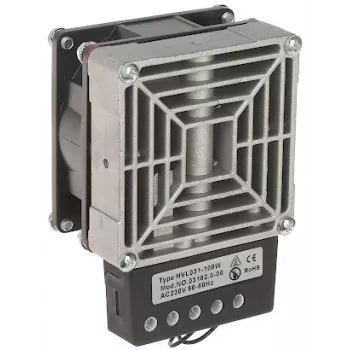 DELTA OPTICAL HVL-031-100W 100W DIN Rail Fan Heater with PTC Element, 230V AC, IP20, Touch-Safe