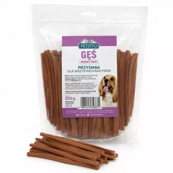 PETITTO mjuka gåsstrimlor hundgodis 500 g