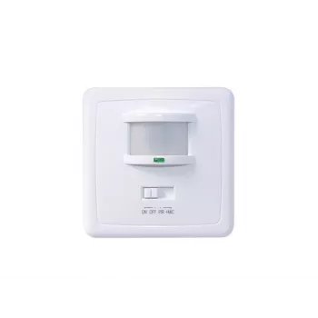 MACLEAN MCE18 PIR-rörelsedetektor med ljudigenkänning, väggmontering, 160°, 1200W, vit