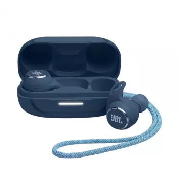 JBL Reflect Aero True Wireless in-ear-hörlurar med adaptiv brusreducering - blå