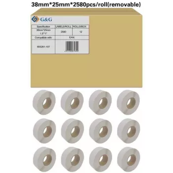 G&G 19803 vita självhäftande A4-etiketter 105x148mm 4/ark 100 ark (400 etiketter)