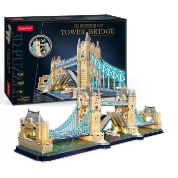 Cubic Fun 3D-pussel Tower Bridge med LED