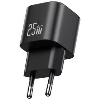 USAMS 25W GaN USB-C snabbladdare – vit
