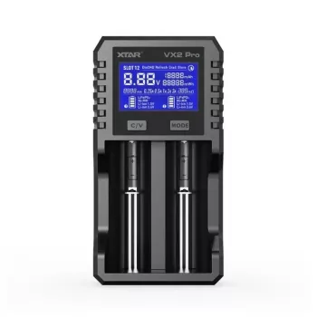 XTAR VX2 PRO SET batteriladdare, 3,7V/1,5V/1,2V