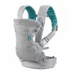 B-KIDS Infantino 4-i-1 omvandlingsbar babysjal, grå, 3,6–14,5 kg, JPMA-certifierad, med avtagbar Wonder Cover™ haklapp
