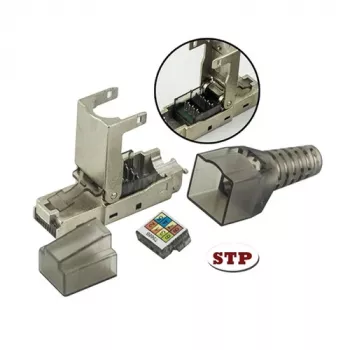 Techly 101911 RJ45 Cat6a 10G verktygsfri modulär kontakt, STP