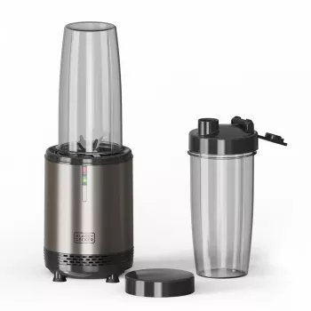 BLACK+DECKER ES9120160B personlig mixer 1000W med 2x 600ml Tritan-flaskor och rese lock
