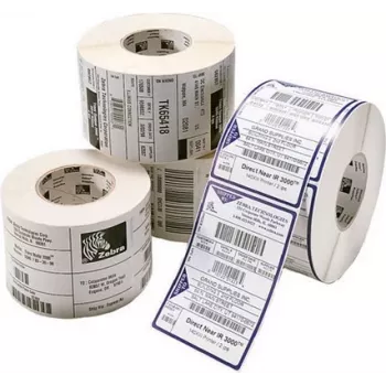 Zebra Z-Perform 1000T - vit - papper - termotransfer - permanent - rektangulär (880017-076D)