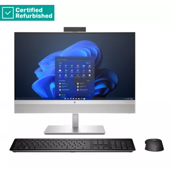 RENEW SILVER HP Elite 840 G9 AIO All-in-One 24 - i7-14700, 16GB, 512GB SSD, 23,8 FHD non-touch AG, FPR, höj- och sänkbar, USB-mus, Win 11 Pro, 1 år