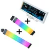 Lian Li Visual Upgrade Kit Strimer Wireless 24-pin RGB moderkortskabel, kontroller + 12V-2x6 GPU-kabel Wide & 8.8 Universal Screen - vit