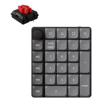 KEYCHRON K0 Max – Milk POM Red – trådlöst numeriskt tangentbord