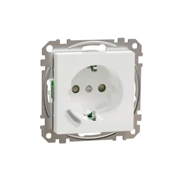SCHNEIDER ELECTRIC VÄGGUTTAG ENKELT EXXACT 1S/16A/IP20 INFÄLLT ZB VIT