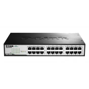 D-LINK switch 24 portar 10/100/1000 Mbit/s rackmonterbar - ICKE HANTERBAR