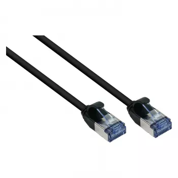 Good Connections RNS® SlimLine patchkabel Cat.6A U/FTP PiMF LSZH 500MHz koppar svart 0,5m
