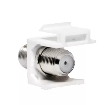 LogiLink Keystone in-line-koppling F-uttag till F-uttag 75 ohm vit