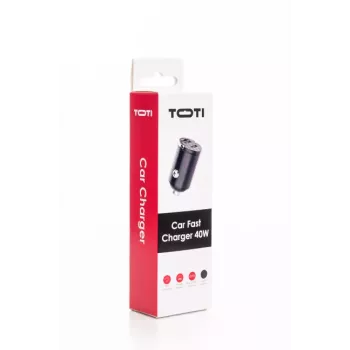 SEEK TOTI 40W dual Type-C port billaddare, svart